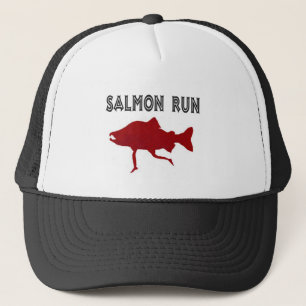 Gorra De Camionero rojo corrido salmones