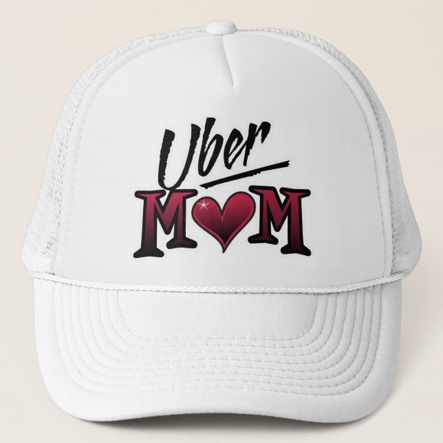 Gorra De Camionero Rojo de la mamá de Uber (Anverso)