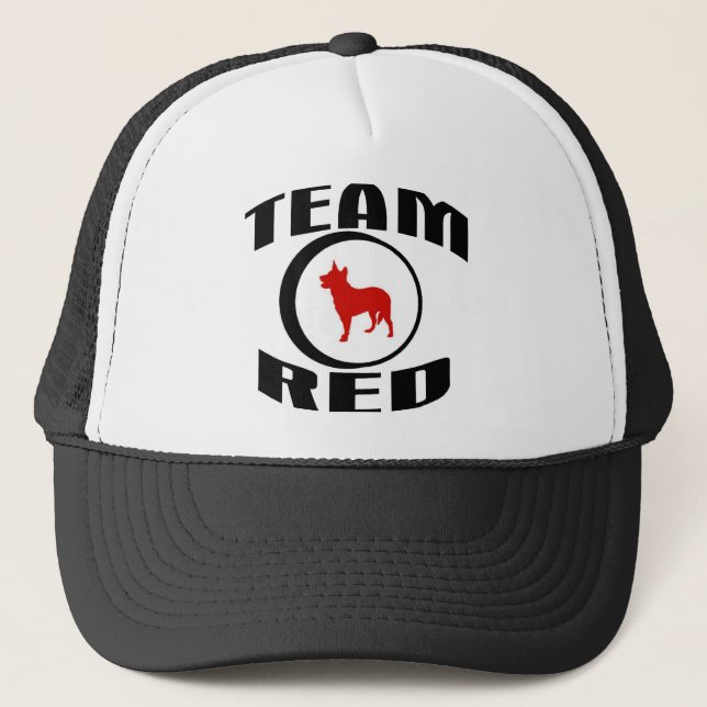 Gorra De Camionero Rojo del equipo (Anverso)
