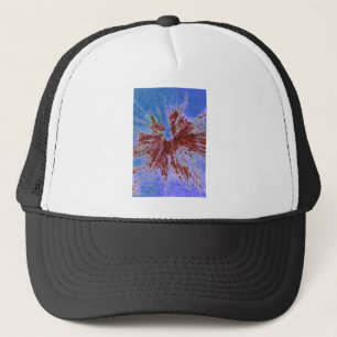 Gorra De Camionero Rojo sobre púrpura y azul