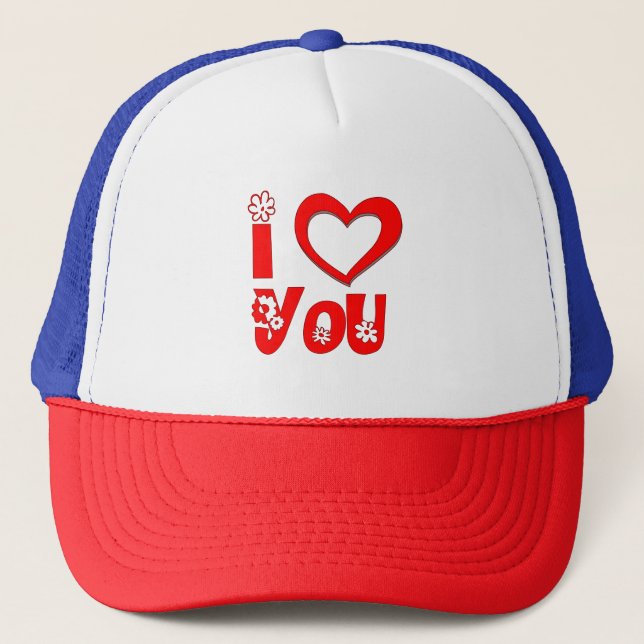 Gorra de camionero Rojo Te Amo (Anverso)
