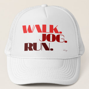 Gorra De Camionero ROJO WALK JOG RUN (fuente CHUNKY)