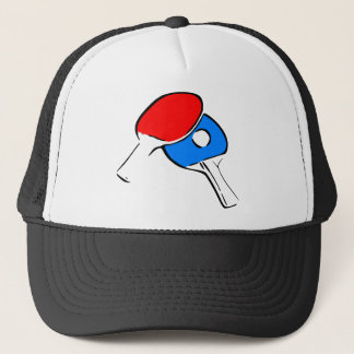 Gorra De Camionero Rojo y azul del ping-pong