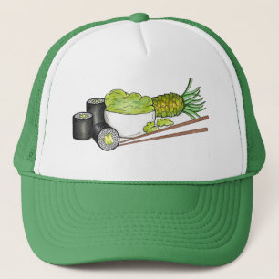 Gorra De Camionero Rol aguacate Wasabi Sushi cena japonesa