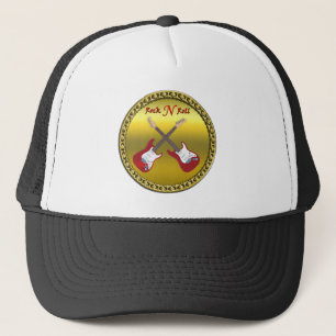 Gorra De Camionero Rollo de la roca N con las guitarras eléctricas