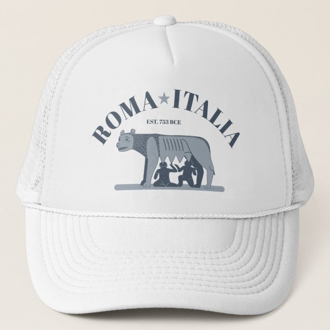 Gorra De Camionero Roma, Italia: El Lobo Capitolino (Anverso)