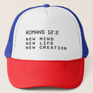 Gorra De Camionero Romanos 12:2 Nueva Mente Vida Creación Minimalista