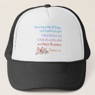 Gorra De Camionero Romanos 8 Biblia Verse diseño