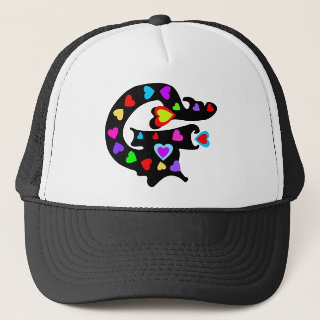 Gorra De Camionero ╚" ★ Romántico Inicial G Stylish Trucker Hat ╝ (Anverso)