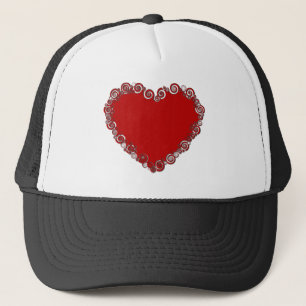 Gorra De Camionero Romántico Valentine Love Heart Red