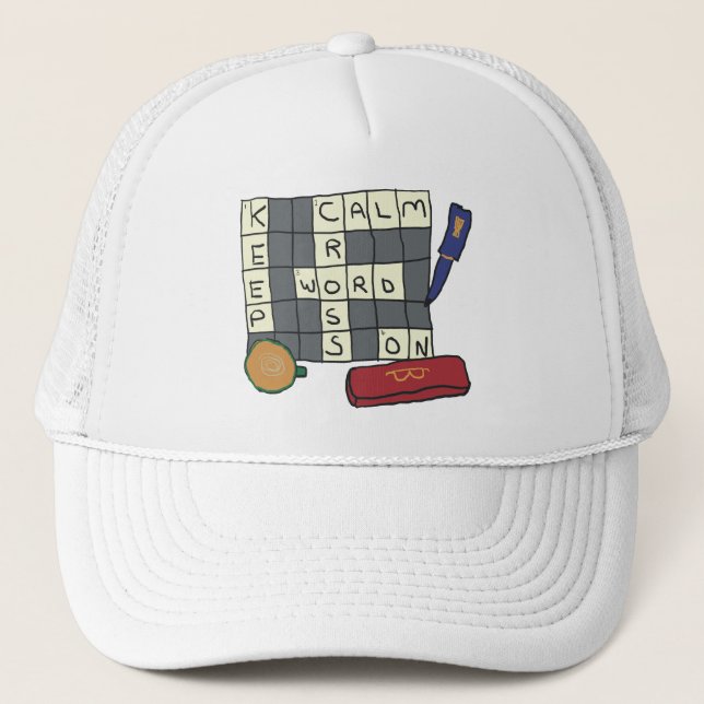 Gorra De Camionero Rompecabezas cruzados (Anverso)