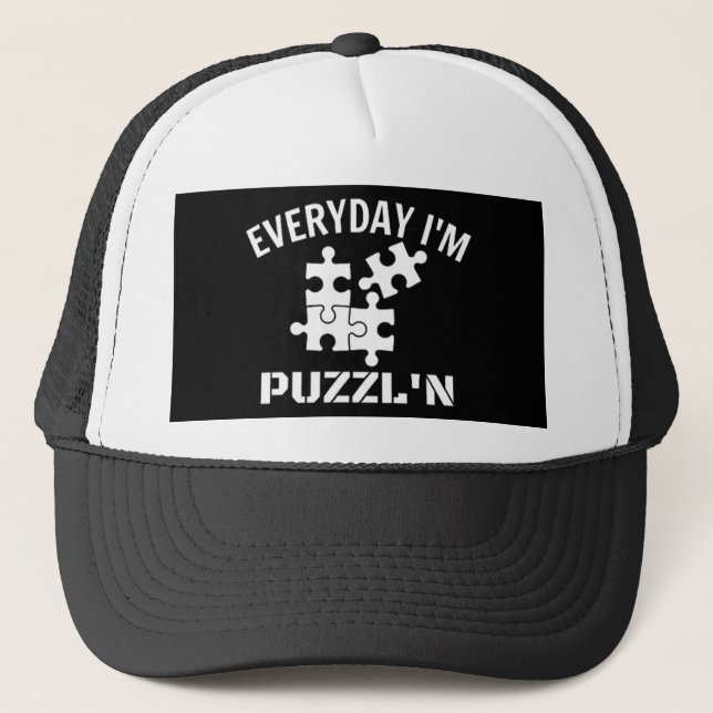 Gorra De Camionero Rompecabezas todos los días soy Puzzl'n (Anverso)