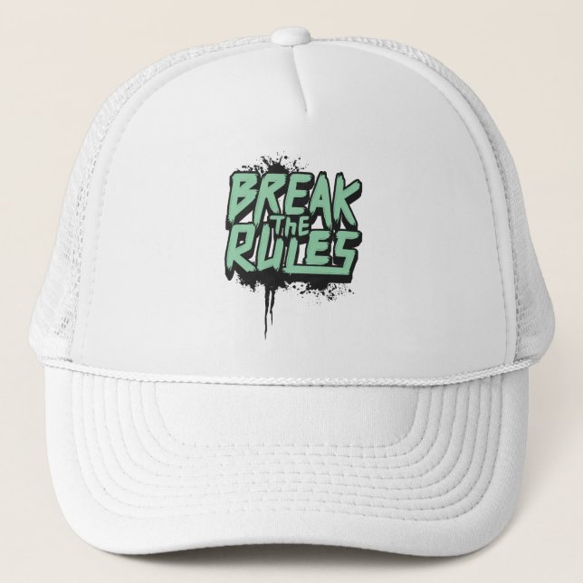 Gorra De Camionero Romper las reglas (Anverso)