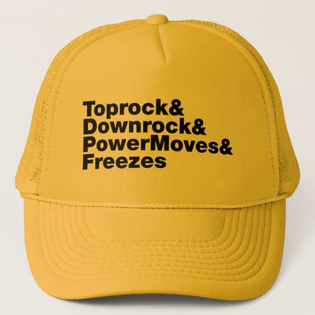 Gorra De Camionero Rompiendo movimientos (breakdance) (Anverso)