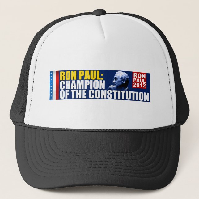 Gorra De Camionero Ron Paul: Campeón de la constitución (Anverso)
