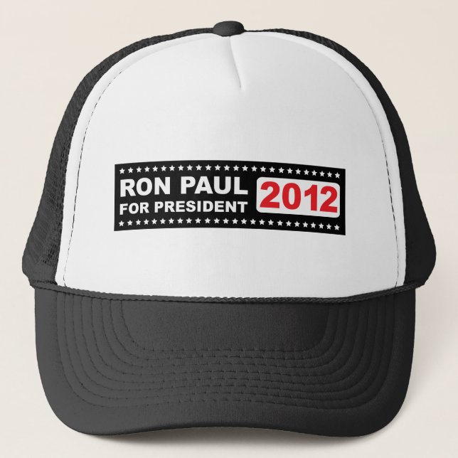 Gorra De Camionero Ron Paul para el presidente 2012 (Anverso)