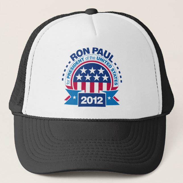 Gorra De Camionero Ron Paul para el presidente 2012 (Anverso)