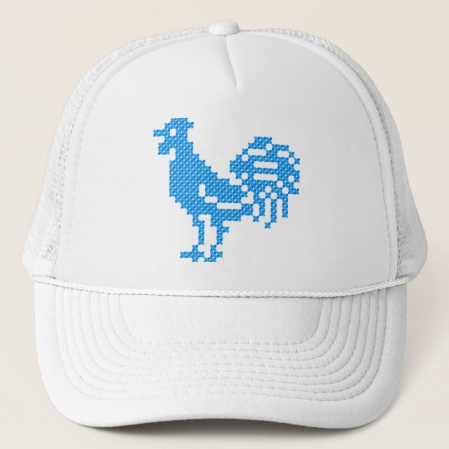 Gorra De Camionero Rooster azul (Anverso)