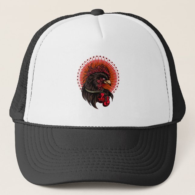 Gorra De Camionero Rooster de boxeo (Anverso)
