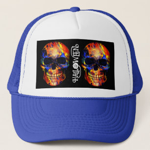GORRA DE CAMIONERO ROPA DE CALAVERA DE ESQUELETO COLORIDA FELIZ HALLO