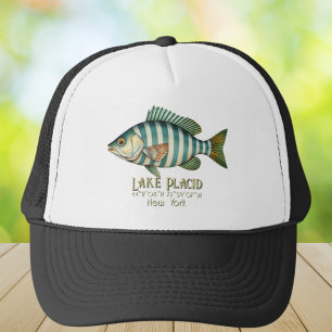 Gorra De Camionero Ropa de pescado acuático Lake Placid Nueva York