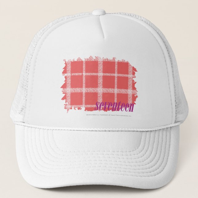 Gorra De Camionero Rosa 2 de la tela escocesa (Anverso)