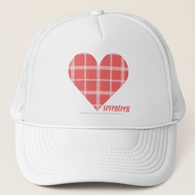 Gorra De Camionero Rosa 4 de la tela escocesa (Anverso)