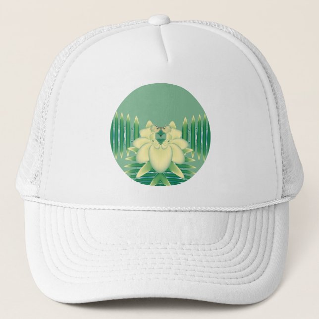 Gorra De Camionero Rosa Amarilla (Anverso)