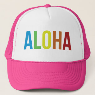 Gorra De Camionero Rosa arcoiris Aloha