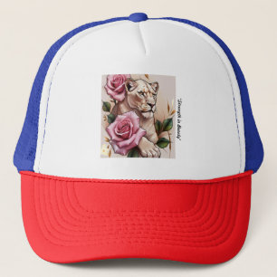 Gorra De Camionero "Rosa Corazón Dorado"
