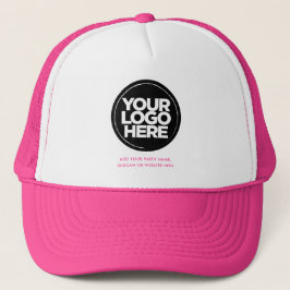 Gorra De Camionero Rosa corto | Logotipo personalizado y béisbol de t