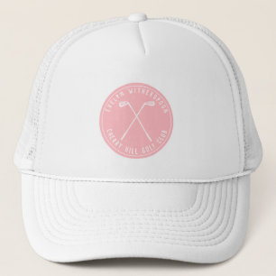 Gorra De Camionero Rosa de golf personalizado