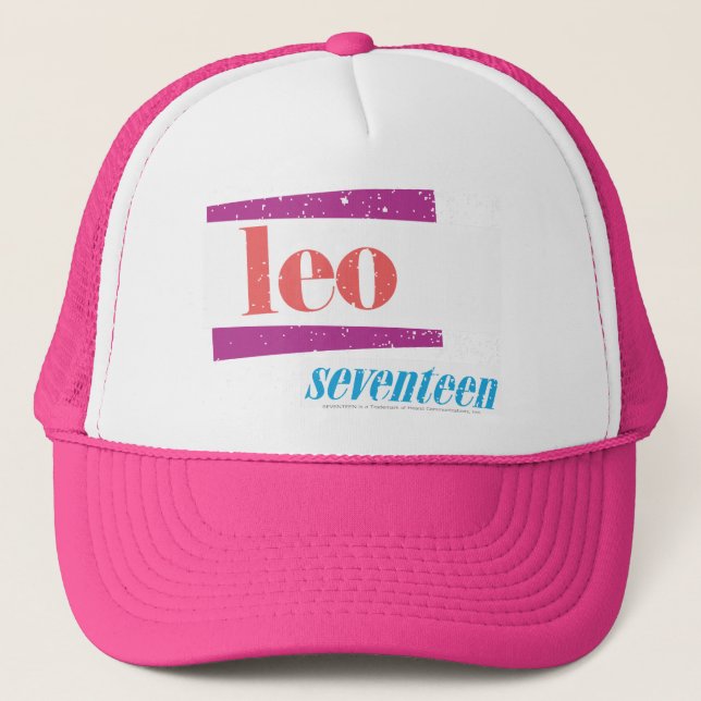 Gorra De Camionero Rosa de Leo (Anverso)