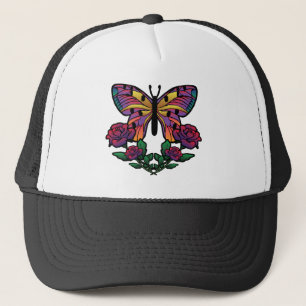 Gorra De Camionero Rosa de mariposa