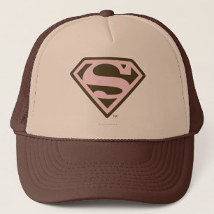 Gorra De Camionero Rosa de Supergirl y logotipo de Brown