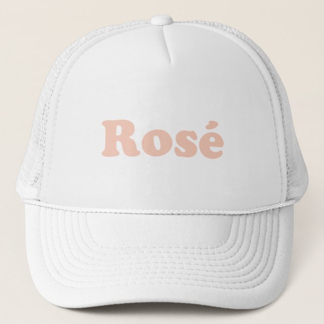 Gorra De Camionero Rosa de tipografía moderna rosa-pálida moda (Anverso)