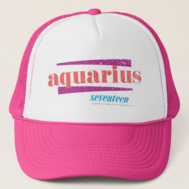 Gorra De Camionero Rosa del acuario (Anverso)