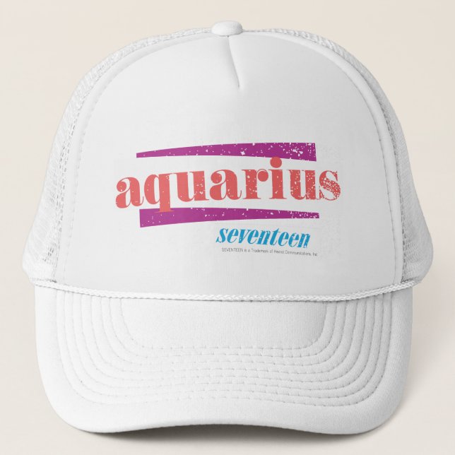 Gorra De Camionero Rosa del acuario (Anverso)