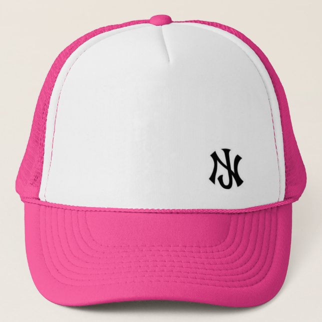 Gorra De Camionero Rosa del camionero de New Jersey (Anverso)