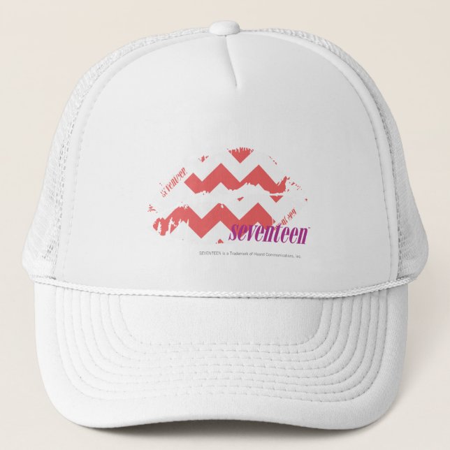 Gorra De Camionero Rosa del zigzag (Anverso)