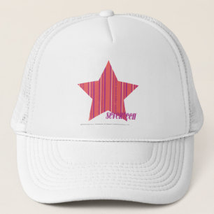 Gorra De Camionero Rosa fino 4 de las rayas