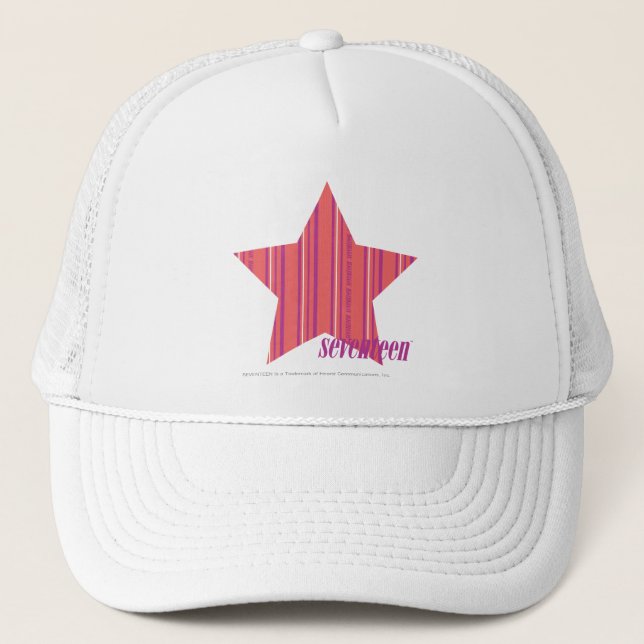 Gorra De Camionero Rosa fino 4 de las rayas (Anverso)