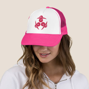 Gorra De Camionero Rosa Oriental Tres Geese Japón Mon Art