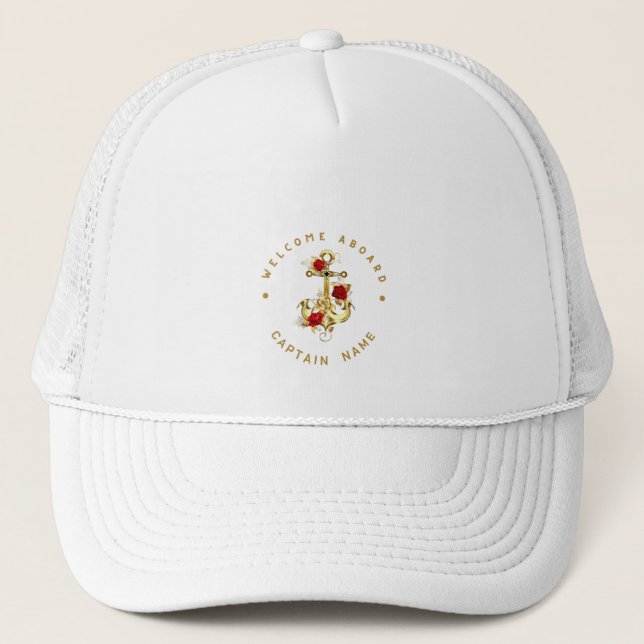 Gorra De Camionero Rosa retro Na del club náutico Anchor Nautical de  (Anverso)