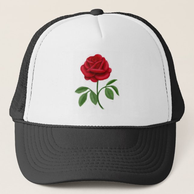 Gorra De Camionero Rosa rojo de rubíes (Anverso)