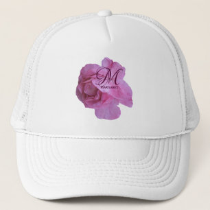 Gorra De Camionero rosa rosa personalizable Margaret nombre trendy bo