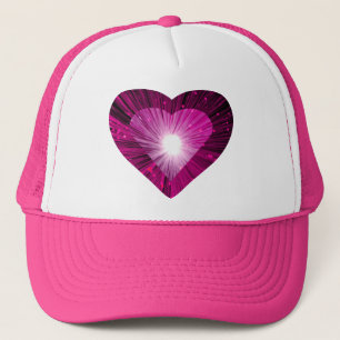 Gorra De Camionero Rosa rosado del gorra del camionero del "corazón"