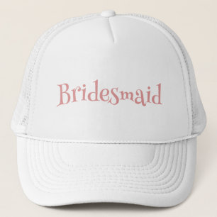 Gorra De Camionero Rosa y blanco de la dama de honor