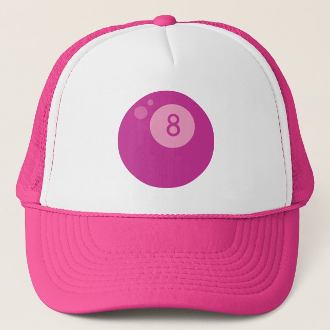 Gorra De Camionero rosado8ball (Anverso)