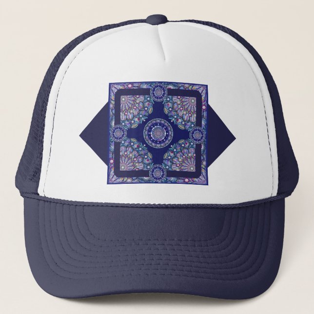 Gorra De Camionero Rosario azul (Anverso)